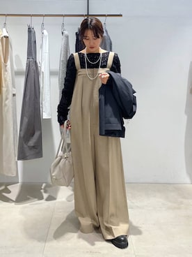 「アイテム（つなぎ/オールインワン）」を使った、bl_misatoさん（レディース・159cm）の秋コーディネート
