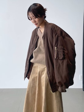 「アイテム（MA-1）」を使った、bl_misatoさん（レディース・159cm）の秋コーディネート