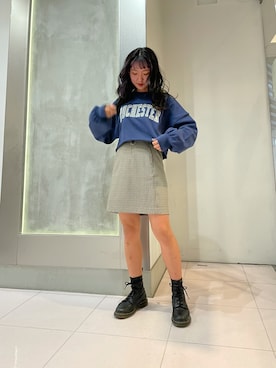 「FREE'S MART（フリーズマート）のアイテム（スウェット）」を使った、haruka980503さん（レディース・153cm）の秋コーディネート