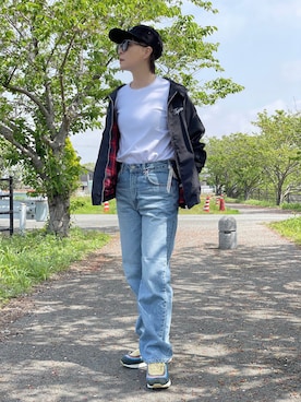 「いまどきジャケット写真」｜「アイテム（ブルゾン）」を使った、𝑴𝒂さん（レディース・160cm）の春コーディネート
