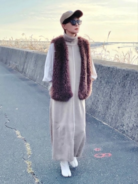 𝑴𝒂さん(レディース・160cm)の冬コーディネート