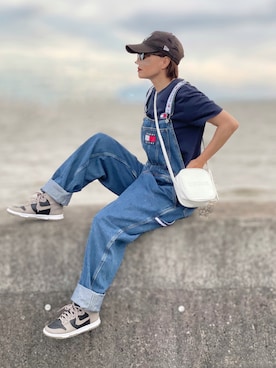 「ミニショルダー」｜「アイテム（サロペット/オーバーオール）」を使った、𝑴𝒂さん（レディース・160cm）の夏コーディネート