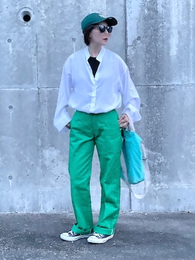 「AmbreNeige」｜「アイテム（帽子）」を使った、𝑴𝒂さん（レディース・160cm）の秋コーディネート