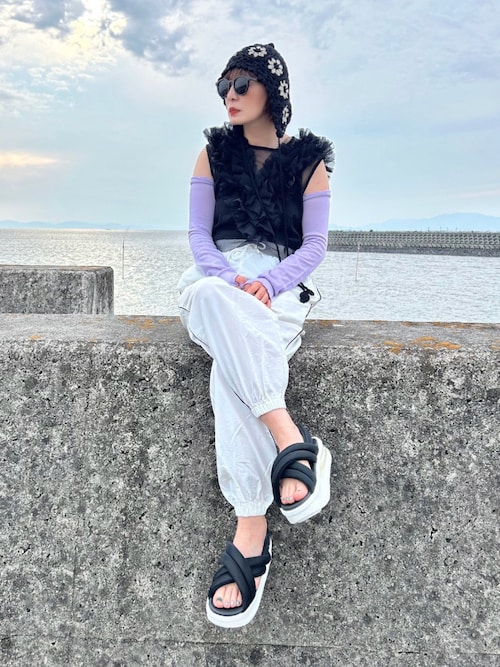 AS KNOW AS plus（アズノゥアズプラス）の「お花クロシェバブーシュカ