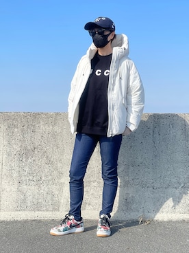 「zucca」｜「アイテム（スウェット）」を使った、𝑴𝒂さん（レディース・160cm）の秋コーディネート