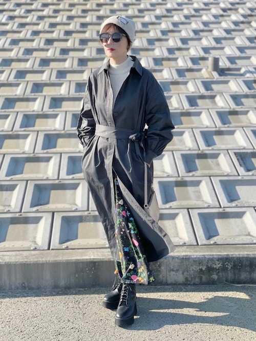 新型ボタニカル柄ロングスカート【手洗い可能】（スカート）｜NOISE