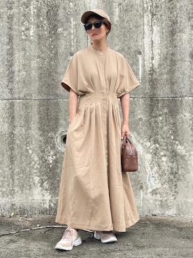 「SENSE OF PLACE by URBAN RESEAR」｜「アイテム（帽子）」を使った、𝑴𝒂さん（レディース・160cm）の夏コーディネート