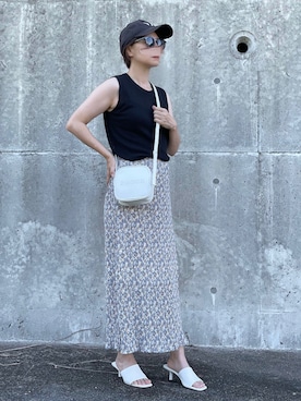 「zucca」｜「アイテム（帽子）」を使った、𝑴𝒂さん（レディース・160cm）の夏コーディネート