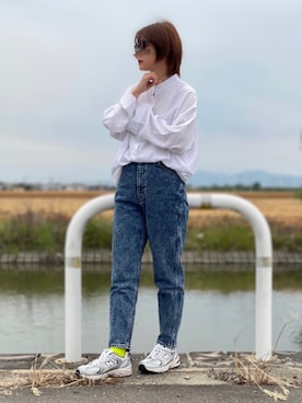 「AmbreNeige」｜「アイテム（パンツ）」を使った、𝑴𝒂さん（レディース・160cm）の春コーディネート