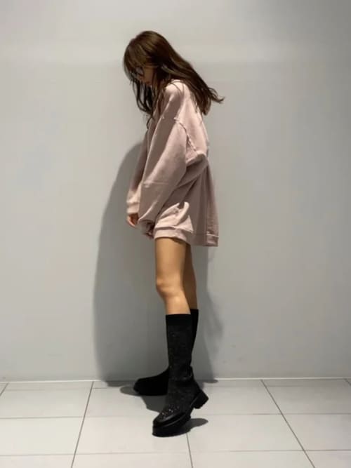 Quasar/ラメニット撥水ソックスブーツ（ブーツ）｜Lucida（ルシーダ