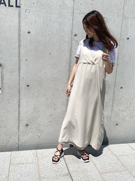 「Lucida（ルシーダ）のアイテム（サンダル）」を使った、Lucidaさん（レディース・158cm）の夏コーディネート