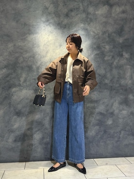 「fredy emue（フレディエミュ）のアイテム（ブルゾン）」を使った、かりんこさん（レディース・170cm）の秋コーディネート