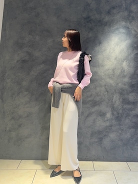 新色登場】とろみツイルスラックスイージーパンツを使った人気