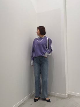 「GLOSTER（グロスター）のアイテム（トップス）」を使った、かりんこさん（レディース・170cm）の春コーディネート