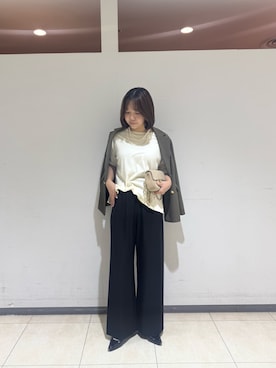 「アイテム（テーラードジャケット）」を使った、かりんこさん（レディース・170cm）の秋コーディネート