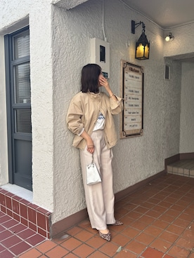 「fredy emue（フレディエミュ）のアイテム（ブルゾン）」を使った、かりんこさん（レディース・170cm）の春コーディネート
