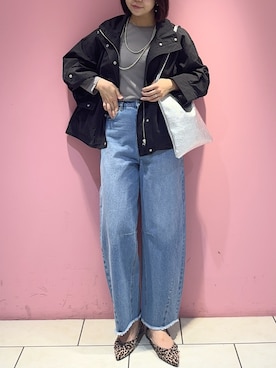 「fredy emue（フレディエミュ）のアイテム（ブルゾン）」を使った、かりんこさん（レディース・170cm）の春コーディネート