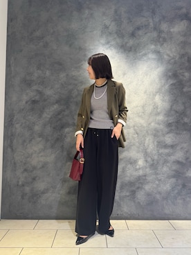 「アイテム（テーラードジャケット）」を使った、かりんこさん（レディース・170cm）の秋コーディネート