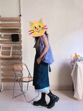 「アイテム（スカート）」を使った、(▽◕ ᴥ ◕▽)さん（レディース・158cm）の春コーディネート