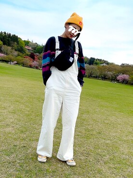 「ごきげんウィーク」｜「アイテム（ニットキャップ/ビーニー）」を使った、suzume💛さん（レディース・172cm）の春コーディネート