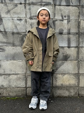 「NEW BALANCE（ニューバランス）のFuelCell 990 v6（スニーカー）」を使った、teppeiiiさん（キッズ・128cm）の冬コーディネート