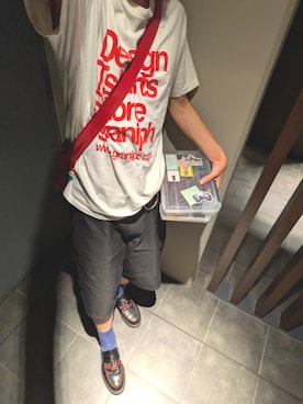 「Design Tshirts Store graniph（デザイン　ティーシャツ　ストア　グラニフ）のアイテム」を使った、4rulru43さん（メンズ・174cm）の夏コーディネート