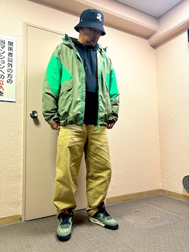 「アイテム（ナイロンジャケット）」を使った、almahirokiさん（メンズ・181cm）の冬コーディネート