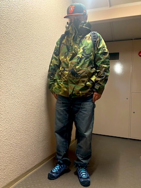 「アイテム（キャップ）」を使った、almahirokiさん（メンズ・181cm）の冬コーディネート