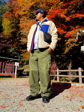 「アイテム（ブルゾン）」を使った、almahirokiさん（メンズ・181cm）の秋コーディネート