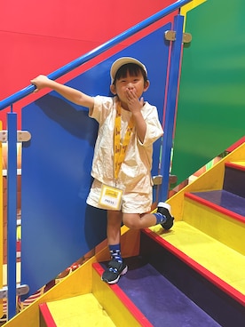 「devirock（デビロック）のアイテム（シューズ）」を使った、kanako0304さん（キッズ・100cm）の春コーディネート