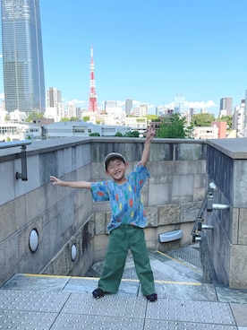 「GLOBAL WORK（グローバルワーク）のアイテム」を使った、kanako0304さん（キッズ・110cm）の夏コーディネート