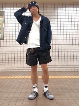 「アイテム（ニットキャップ/ビーニー）」を使った、しょ🐶さん（メンズ・173cm）の秋コーディネート