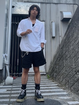 「アイテム（ブーツ）」を使った、しょ🐶さん（メンズ・173cm・20代）の夏コーディネート
