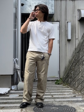 「アイテム（チノパンツ）」を使った、しょ🐶さん（メンズ・173cm・20代）の秋コーディネート