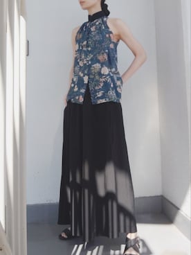 「rag & bone（ラグアンドボーン）のアイテム（サンダル）」を使った、美加里さん（レディース・170cm）の夏コーディネート