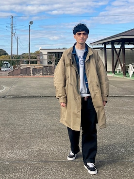 「アイテム（モッズコート）」を使った、ハルモさん（メンズ・175cm）の秋コーディネート