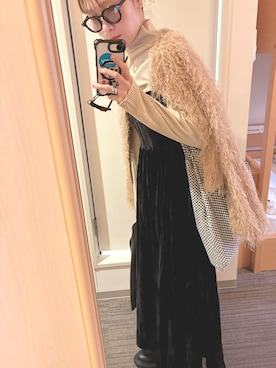 「Ungrid（アングリッド）のアイテム（ワンピース/ドレス）」を使った、miruuuuさん（レディース・164cm）の秋コーディネート