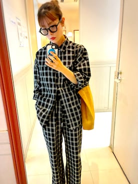 「BEAUTY&YOUTH UNITED ARROWS（ビューティーアンドユースユナイテッドアローズ）のアイテム（トートバッグ）」を使った、miruuuuさん（レディース・164cm）の秋コーディネート