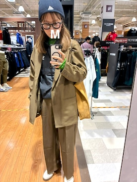 「Auntie Rosa Holiday（アンティローザホリデー）のアイテム」を使った、miruuuuさん（レディース・164cm）の冬コーディネート