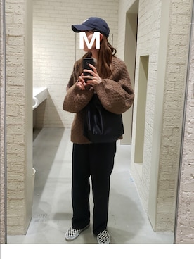 「select MOCA by son（セレクトモカバイソン）のアイテム（ニット/セーター）」を使った、miruuuuさん（レディース・164cm）の冬コーディネート