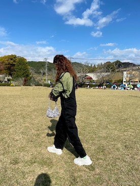 「ピクニック」｜「アイテム（オールインワン・サロペット）」を使った、erinko（@_mico.com_）さん（レディース・161cm）の秋コーディネート