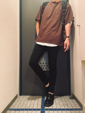 ブーツを使った 黒スキニー のメンズ人気ファッションコーディネート Wear