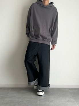 「CONVERSE（コンバース）のconverse コンバース ALL STAR 100 COLORS OX オールスター 100 カラーズ オックス 32861791 BLACK（スニーカー）」を使った、@soranoさん（メンズ・177cm）の秋コーディネート