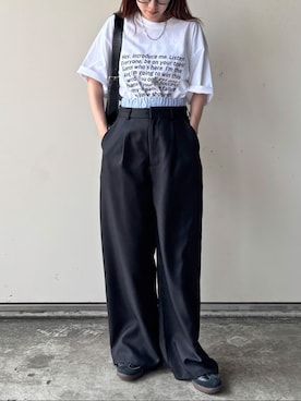 「アイテム（スラックス）」を使った、ISOOKさん（レディース・152cm）の夏コーディネート