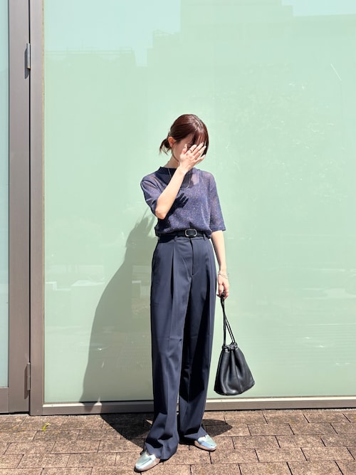 セール】【ISOOK / アイスー】シアーラメプチハイネックトップス