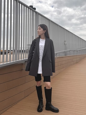 「ISOOK（アイスー）のアイテム」を使った、ISOOKさん（レディース・152cm）の秋コーディネート