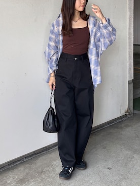 「アイテム（チノパンツ）」を使った、ISOOKさん（レディース・160cm）の秋コーディネート