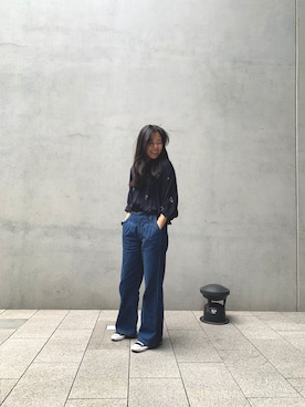 「BOBSON（ボブソン）のアイテム」を使った、雲さん（レディース・159cm）の秋コーディネート