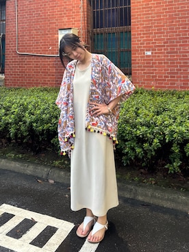 「無（ム）のアイテム」を使った、雲さん（レディース・159cm）の夏コーディネート