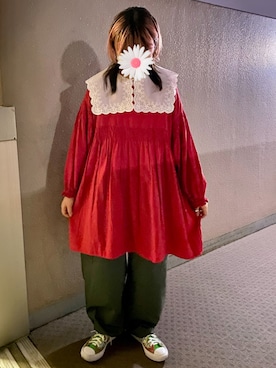 「BACKNUMBER」｜ゆずこしょーぅ。さん（レディース・161cm）の春コーディネート